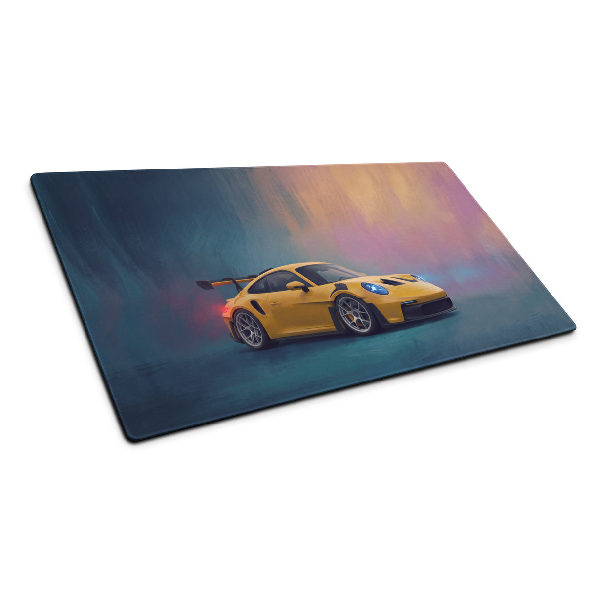 Porsche 911 GT3 RS Inspired Speed Yellow Desk Mat – High-Precision XL Gaming Mousepad