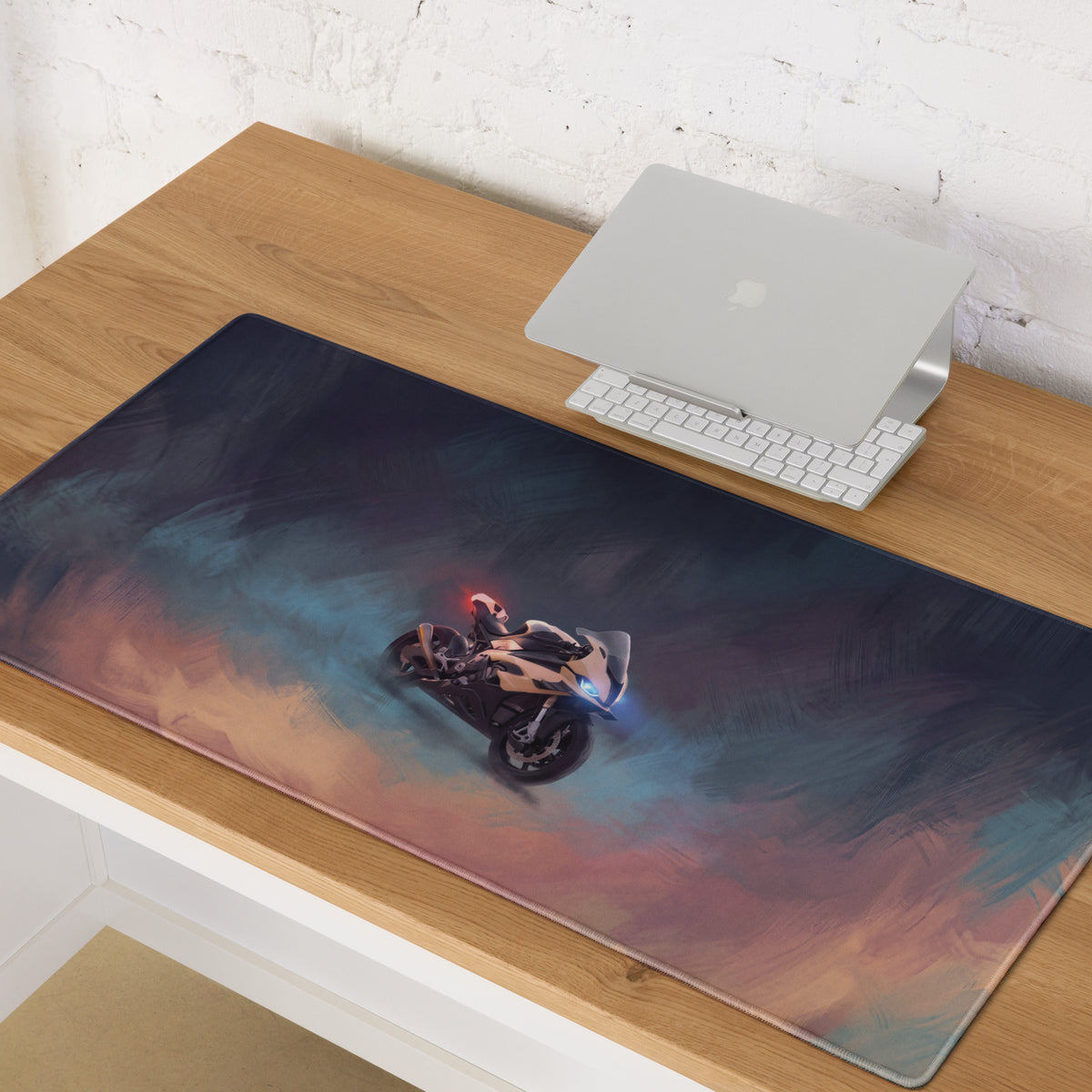 BMW S1000RR Inspired Extended Mouse Pad, Extra Large Desk Mat for Gamers