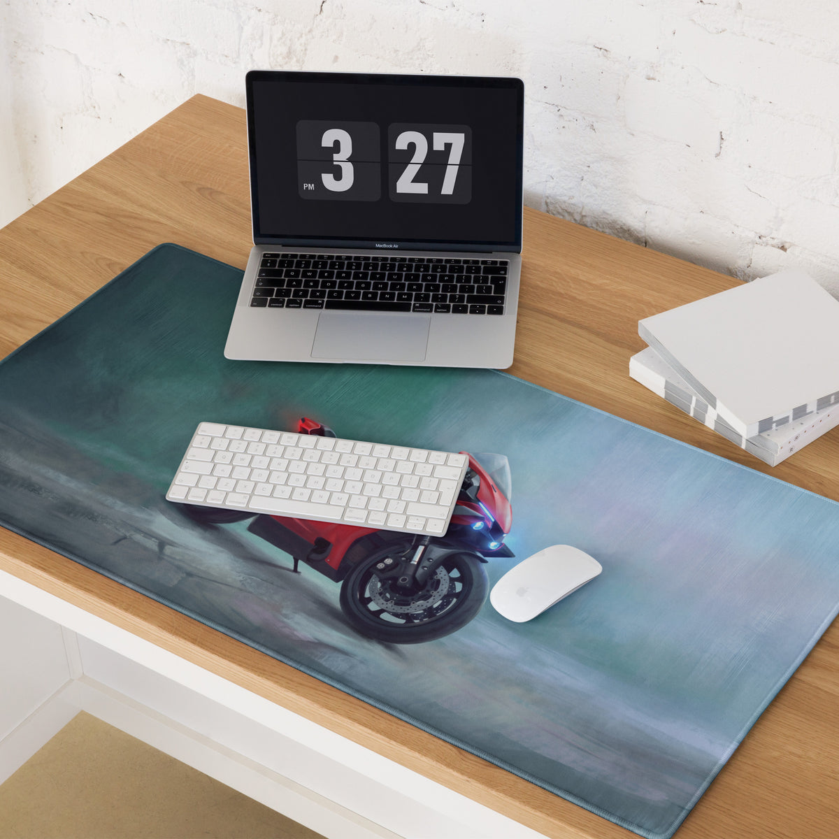 Yamaha R1 Inspired Extra Large Mousepad, Aesthetic Desk Mat for PC Gaming