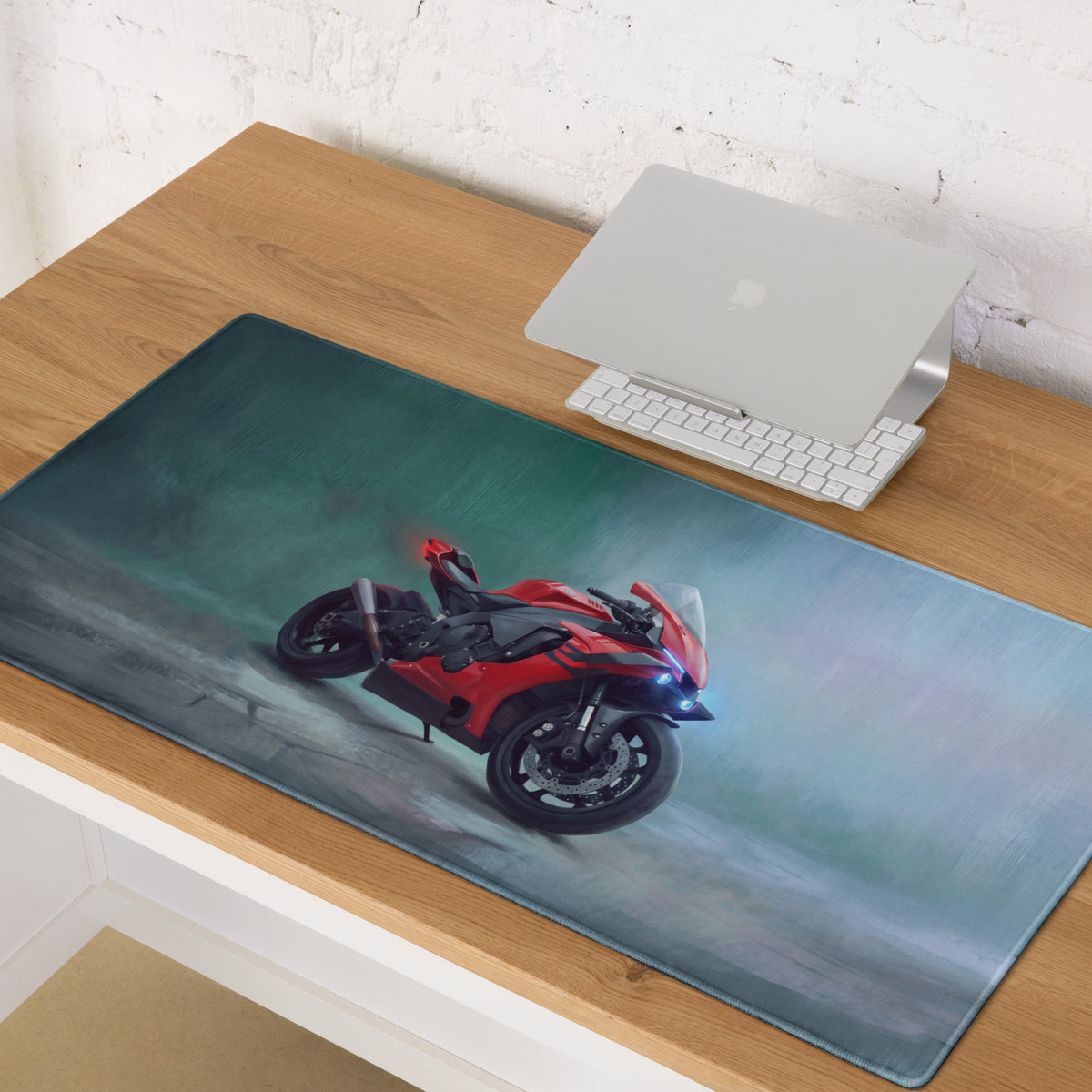 Yamaha R1 Inspired Extra Large Mousepad, Aesthetic Desk Mat for PC Gaming