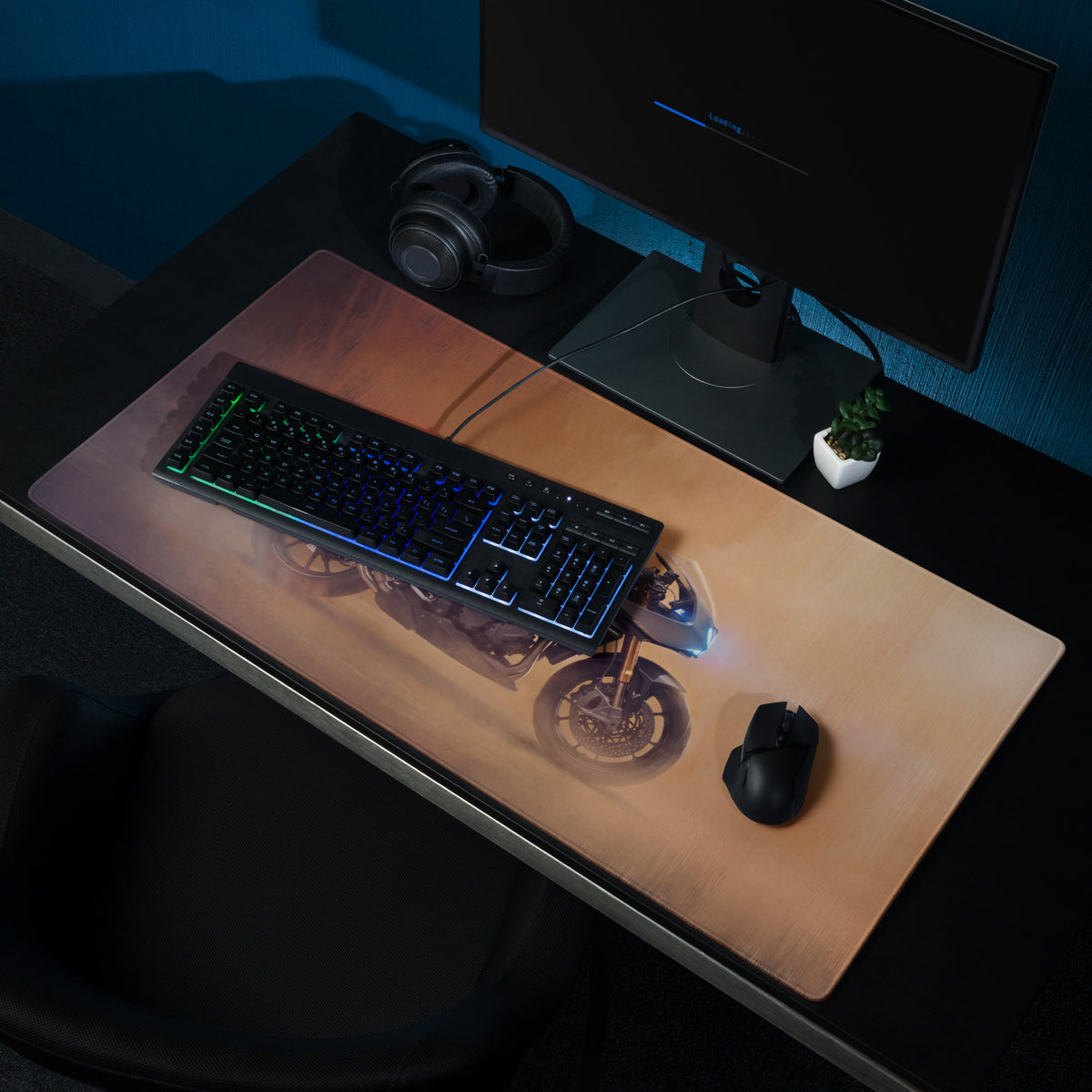 Triumph Speed Triple 1200 RR Inspired Sport Bike Mouse Pad, Extended Desk Mat