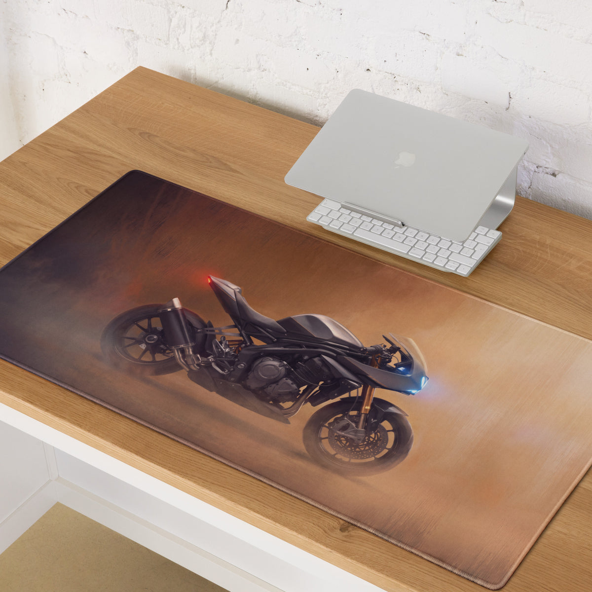 Triumph Speed Triple 1200 RR Inspired Sport Bike Mouse Pad, Extended Desk Mat