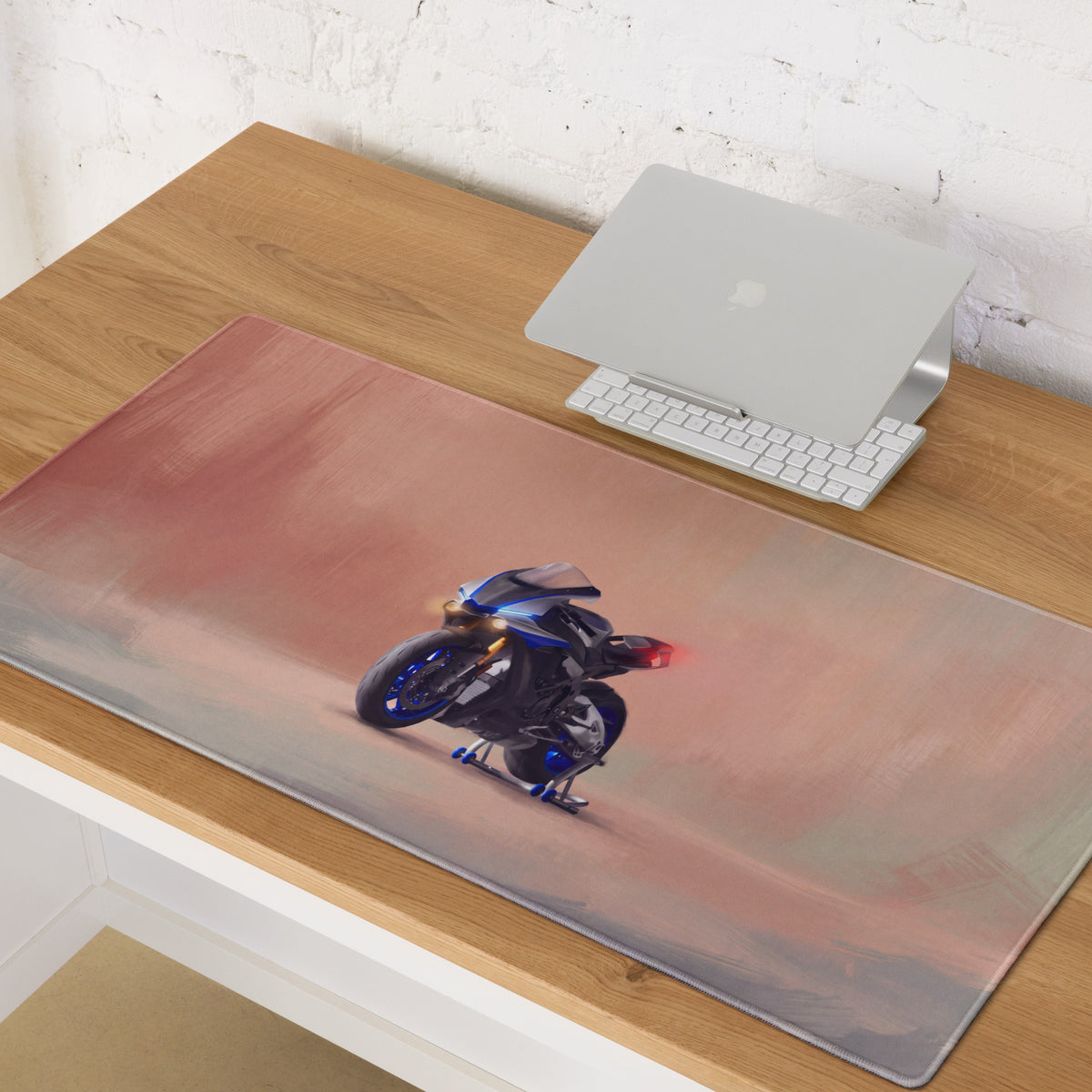 Yamaha R1 Inspired Motorcycle Mousepad, Aesthetic Desk Mat for PC Gaming