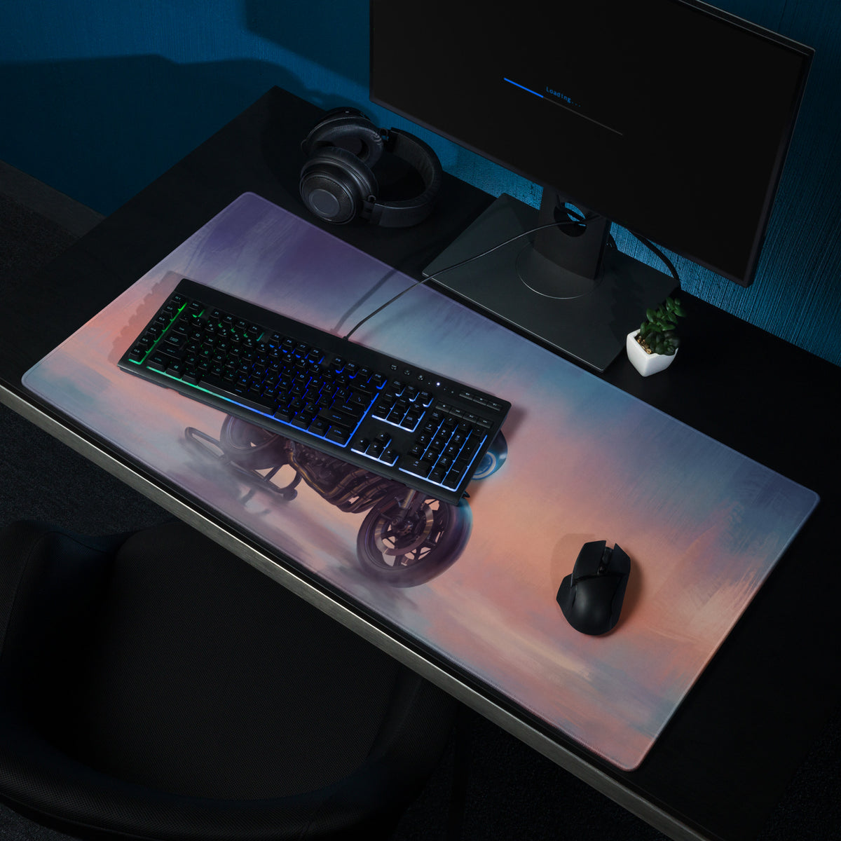 Custom Triumph Speed Triple RR Inspired Extended Mouse Pad, Large Desk Mat for Office & Setup
