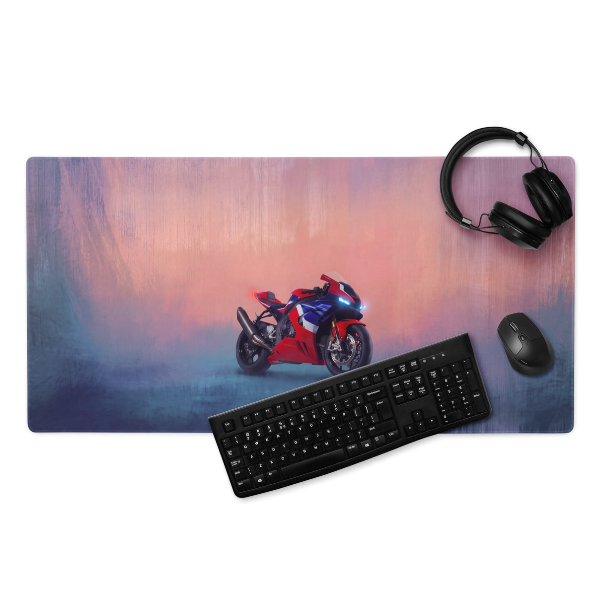 Honda Fireblade Inspired Extra Large Desk Mat, Aesthetic Mousepad for Gamers