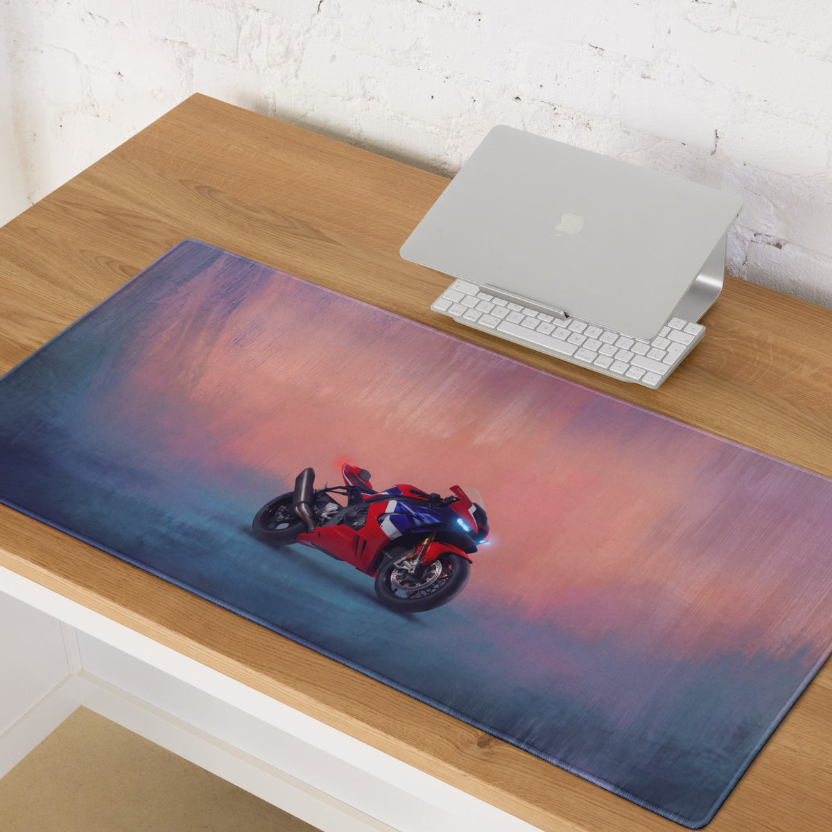 Honda Fireblade Inspired Extra Large Desk Mat, Aesthetic Mousepad for Gamers