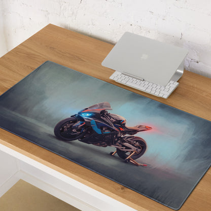 BMW M1000RR Inspired Gaming Mousepad, Oversized Desk Pad with Stitched Edges