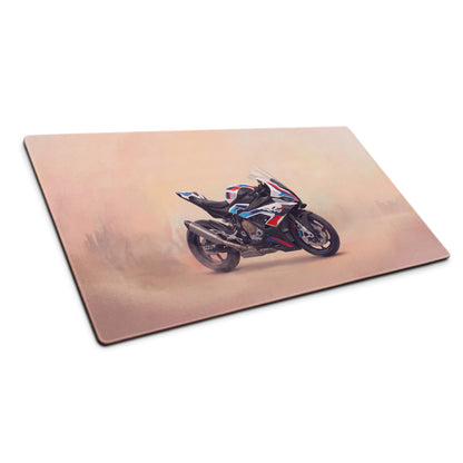BMW S1000RR Inspired Extended Mouse Pad, Large Desk Mat for Gamers