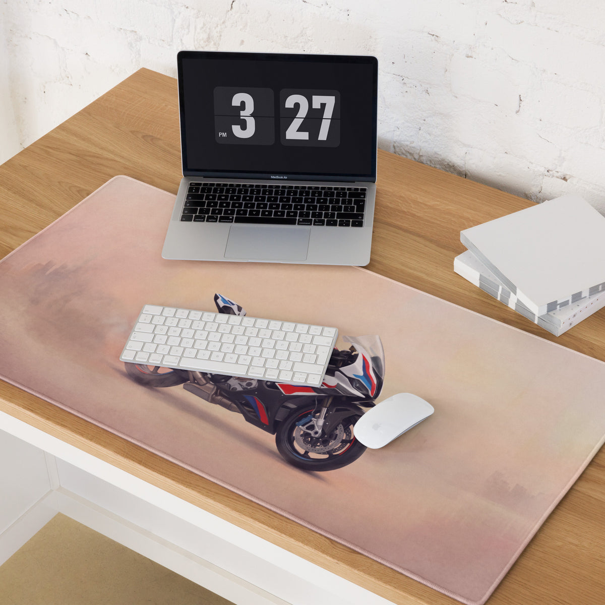 BMW S1000RR Inspired Extended Mouse Pad, Large Desk Mat for Gamers