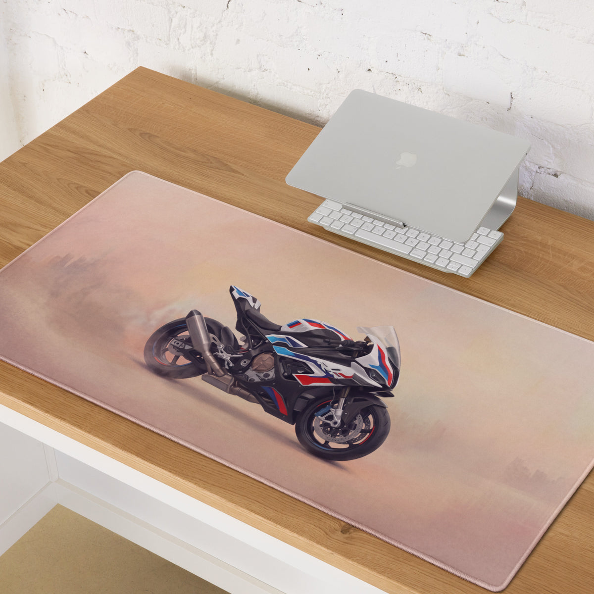 BMW S1000RR Inspired Extended Mouse Pad, Large Desk Mat for Gamers