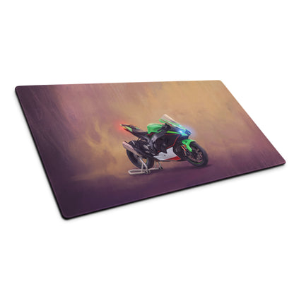 Kawasaki Ninja ZX-10R Inspired Gaming Mousepad, Oversized Desk Mat for PC Setup