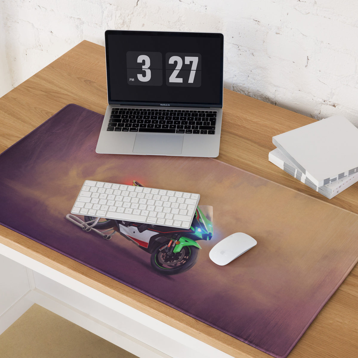 Kawasaki Ninja ZX-10R Inspired Gaming Mousepad, Oversized Desk Mat for PC Setup