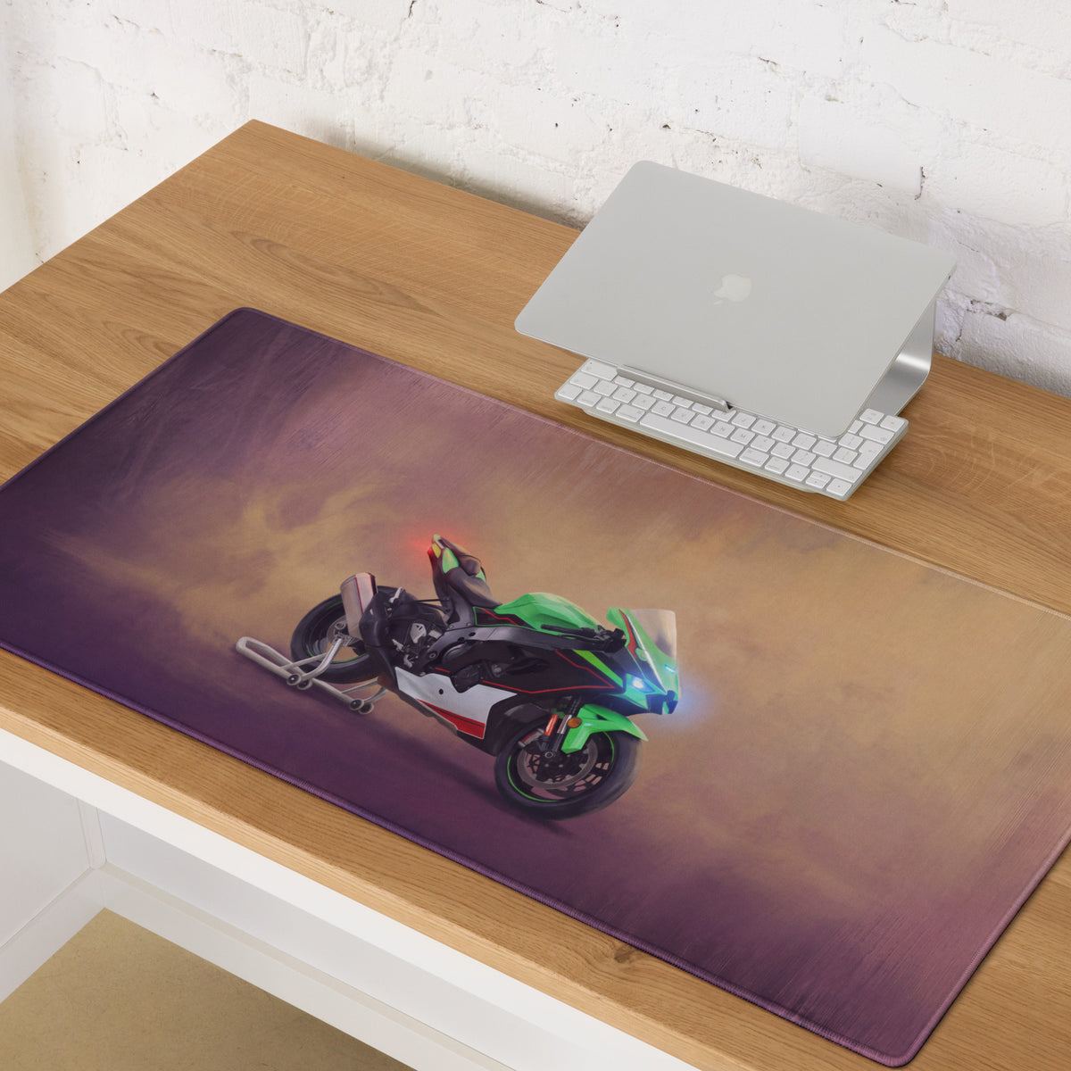 Kawasaki Ninja ZX-10R Inspired Gaming Mousepad, Oversized Desk Mat for PC Setup