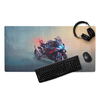 BMW M1000RR Inspired Gaming Mousepad, Oversized Desk Pad with Stitched Edges
