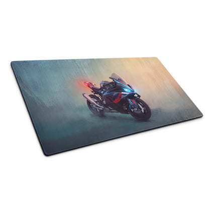 BMW M1000RR Inspired Gaming Mousepad, Oversized Desk Pad with Stitched Edges