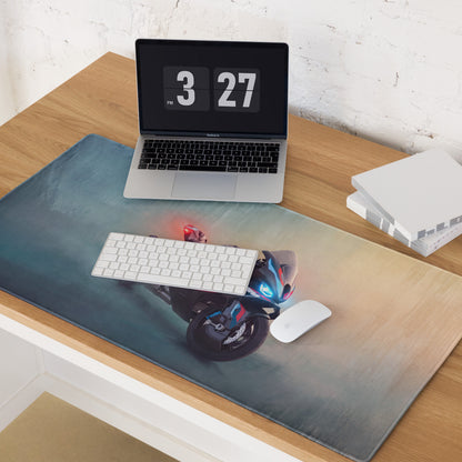 BMW M1000RR Inspired Gaming Mousepad, Oversized Desk Pad with Stitched Edges