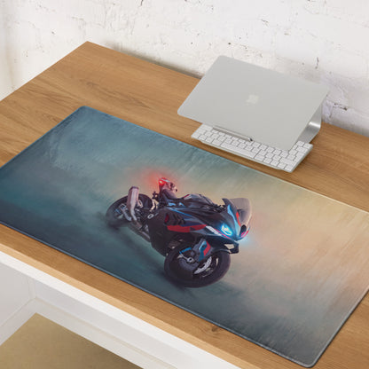 BMW M1000RR Inspired Gaming Mousepad, Oversized Desk Pad with Stitched Edges