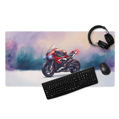 BMW S1000RR Inspired Large Desk Pad, Premium Gaming Mousepad for PC Setup
