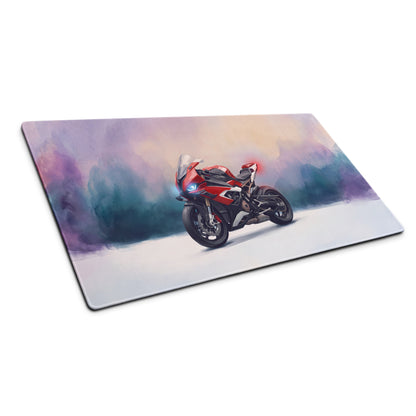 BMW S1000RR Inspired Large Desk Pad, Premium Gaming Mousepad for PC Setup