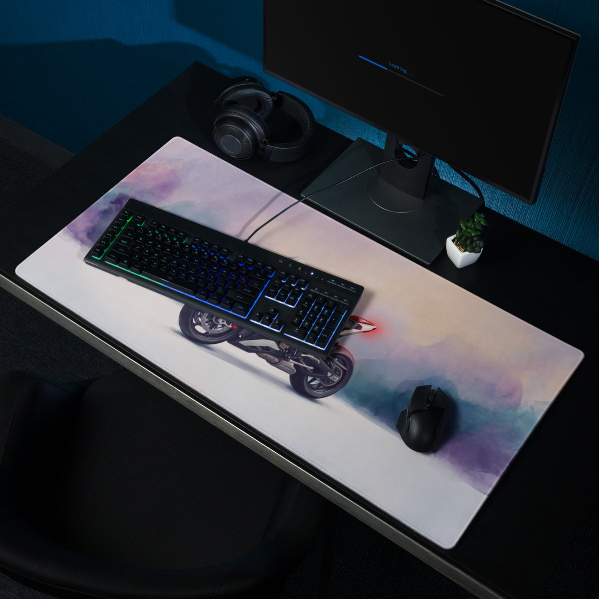 BMW S1000RR Inspired Large Desk Pad, Premium Gaming Mousepad for PC Setup