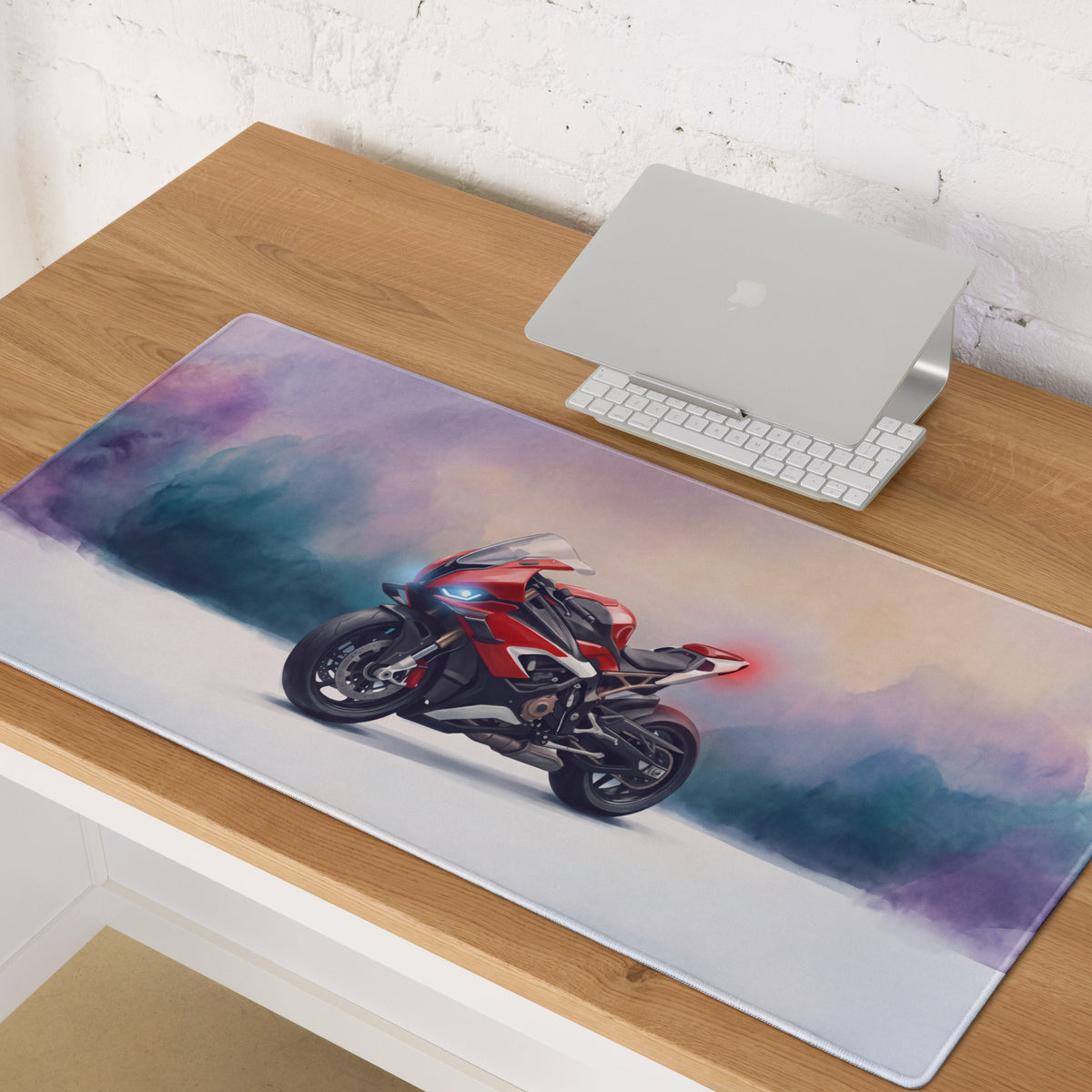BMW S1000RR Inspired Large Desk Pad, Premium Gaming Mousepad for PC Setup