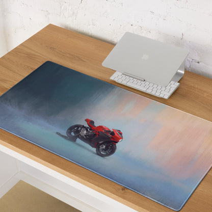 MV Agusta Superveloce Inspired Extra Large Desk Mat, Aesthetic Mousepad for Gamers