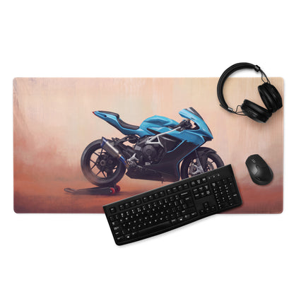 MV Agusta F3 Inspired Gaming Desk Mat, Oversized Mouse Pad with Stitched Edges