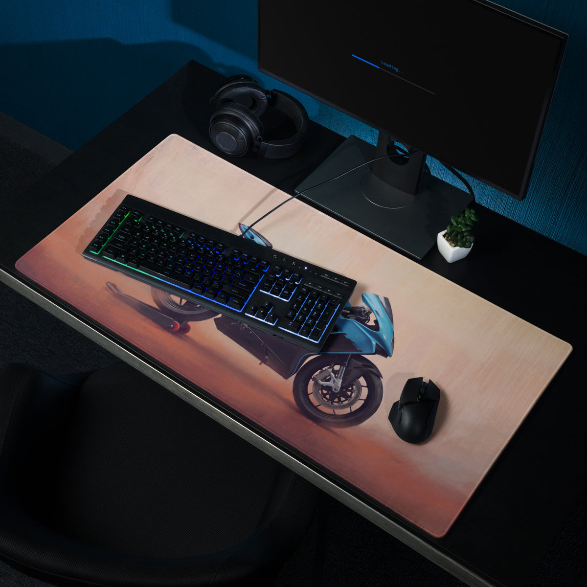 MV Agusta F3 Inspired Gaming Desk Mat, Oversized Mouse Pad with Stitched Edges