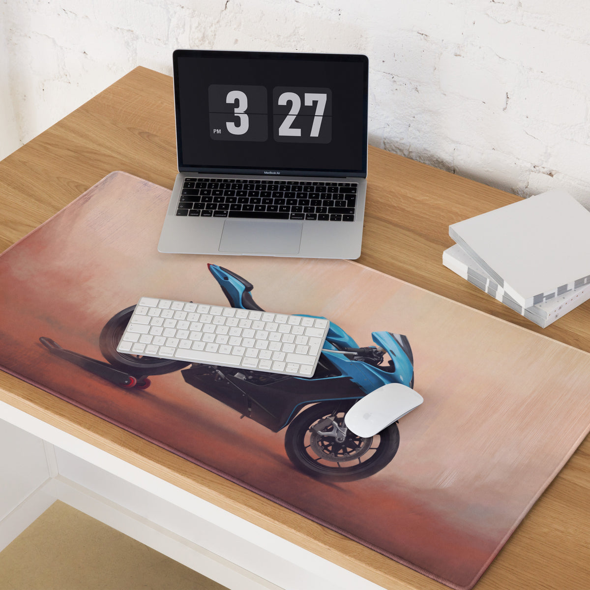 MV Agusta F3 Inspired Gaming Desk Mat, Oversized Mouse Pad with Stitched Edges