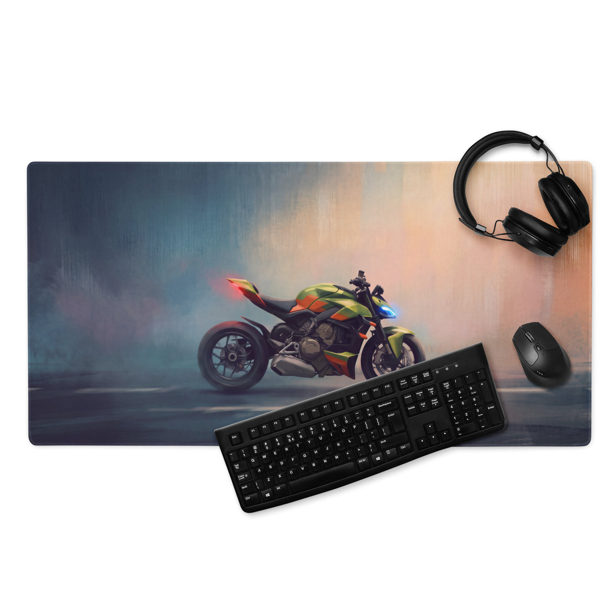 Ducati Streetfighter V4 Inspired Extra Large Desk Mat, Aesthetic Mousepad for Setup