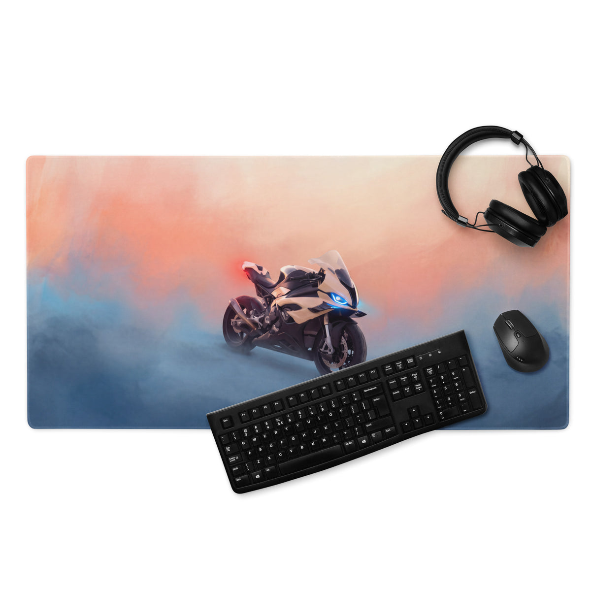 BMW S1000RR Inspired Gaming Desk Pad, Oversized Mouse Pad for PC Gamers