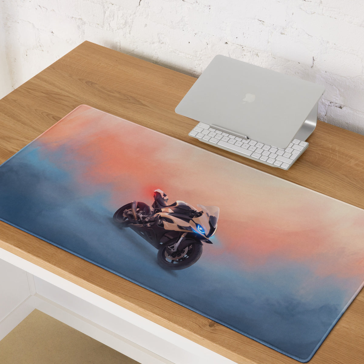 BMW S1000RR Inspired Gaming Desk Pad, Oversized Mouse Pad for PC Gamers