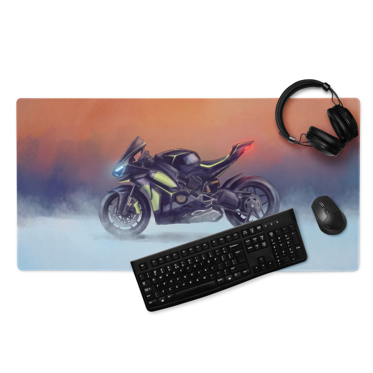 Ducati Panigale V4 Lamborghini Inspired Extended Mouse Mat, Large Gaming Desk Pad for Office