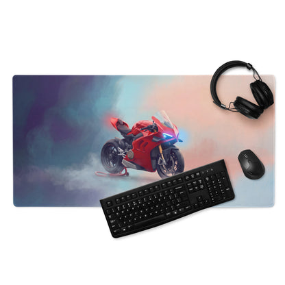 Ducati Panigale V4S Inspired Large Gaming Desk Mat, Extended Mousepad for Gamers