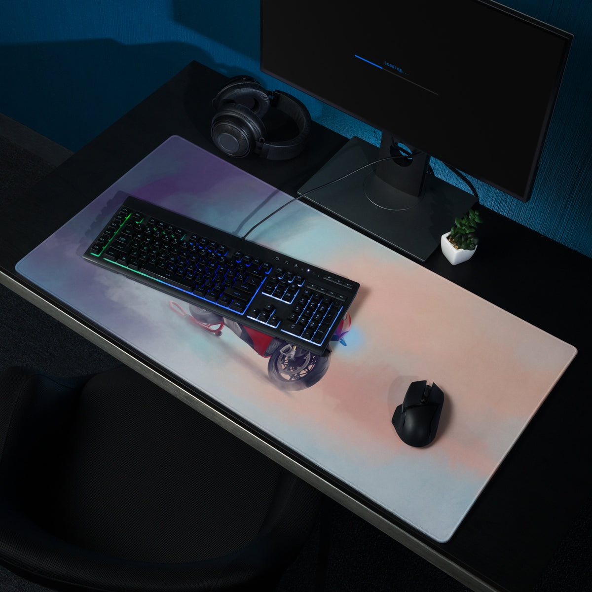 Ducati Panigale V4S Inspired Large Gaming Desk Mat, Extended Mousepad for Gamers