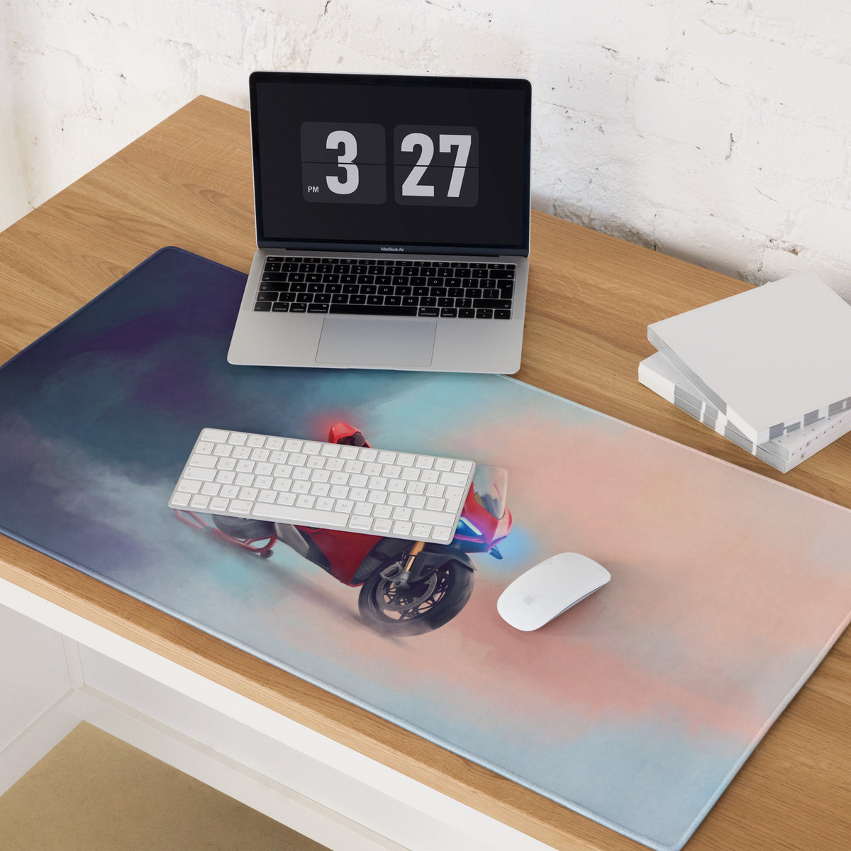 Ducati Panigale V4S Inspired Large Gaming Desk Mat, Extended Mousepad for Gamers
