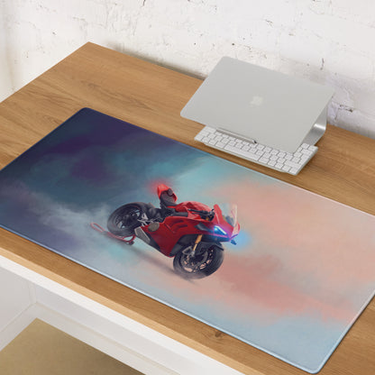 Ducati Panigale V4S Inspired Large Gaming Desk Mat, Extended Mousepad for Gamers