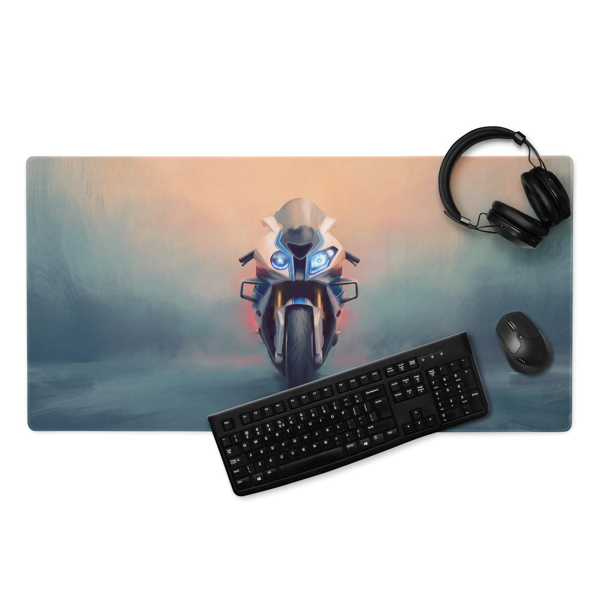 BMW S1000RR Inspired Extra Large Desk Mat, Aesthetic Mousepad for Gamers