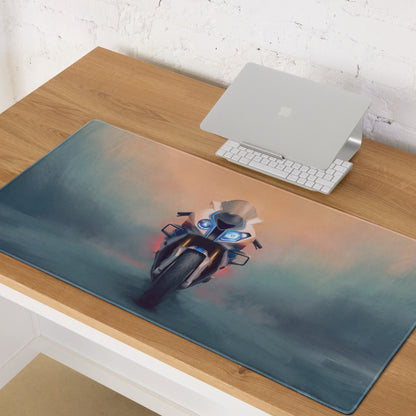 BMW S1000RR Inspired Extra Large Desk Mat, Aesthetic Mousepad for Gamers