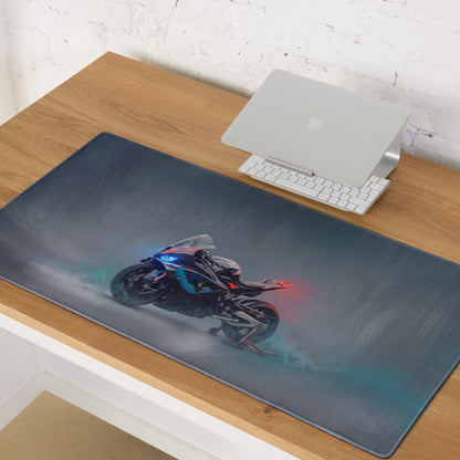 BMW M1000RR Inspired Gaming Mousepad, Oversized Desk Pad with Stitched Edges