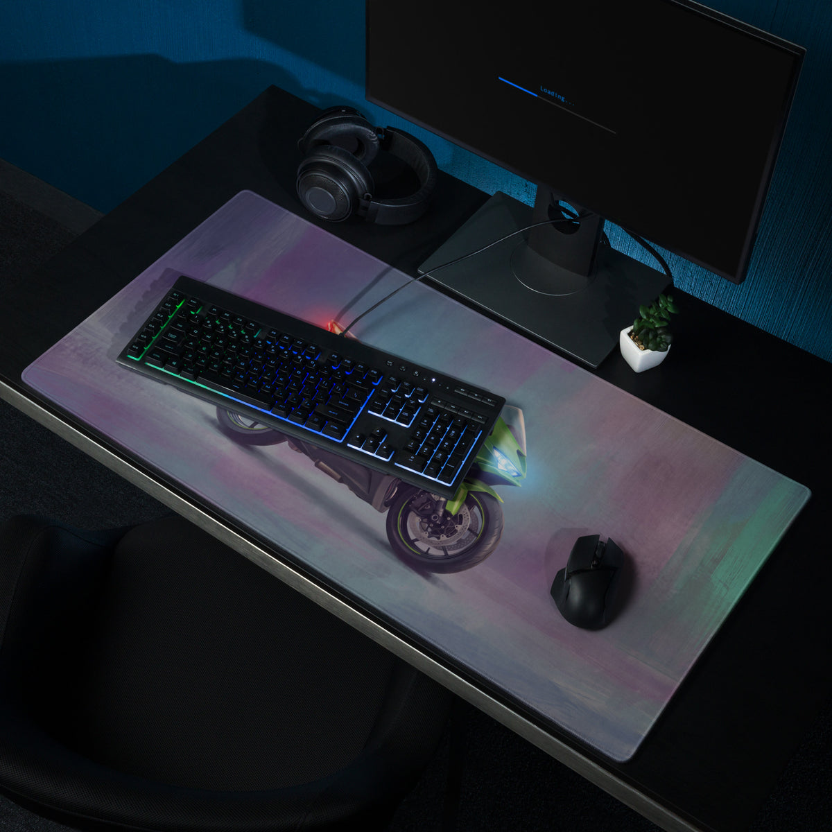 Kawasaki Ninja ZX-6R Inspired Large Desk Pad, Premium Gaming Mousepad for PC Setup