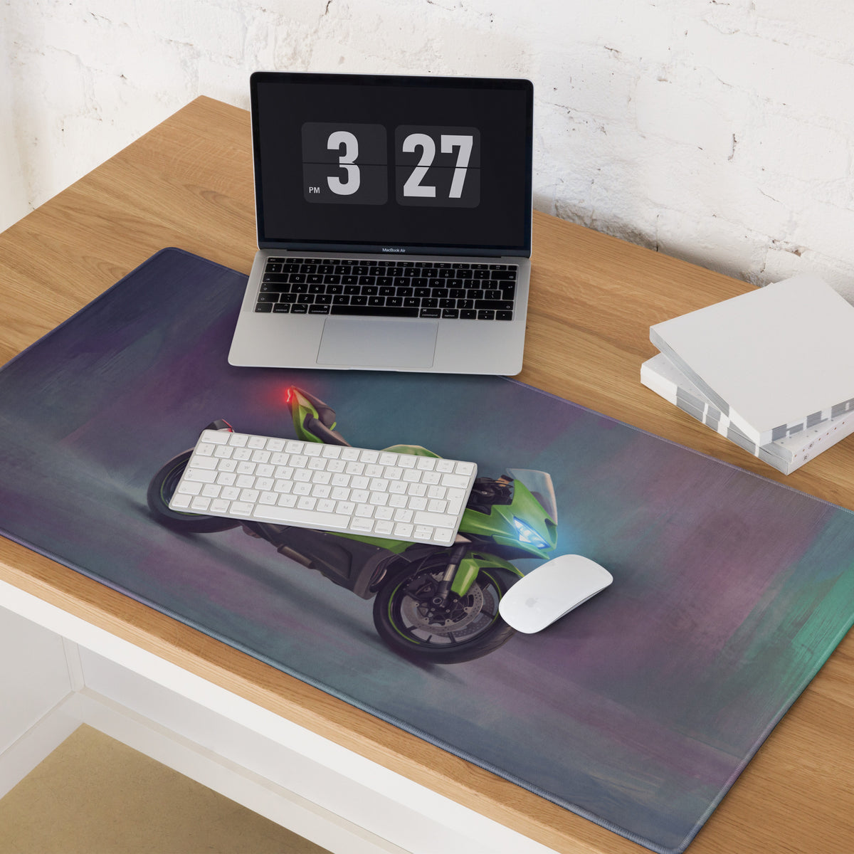 Kawasaki Ninja ZX-6R Inspired Large Desk Pad, Premium Gaming Mousepad for PC Setup