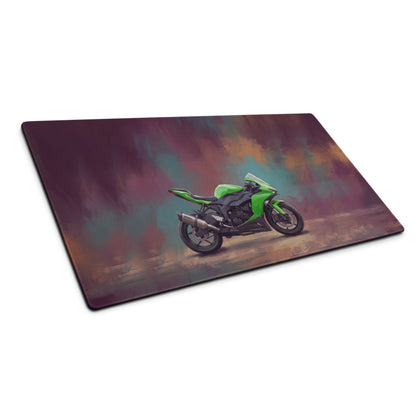 Kawasaki Ninja ZX-6R Inspired Extended Gaming Mouse Pad, Large Desk Mat for PC Setup