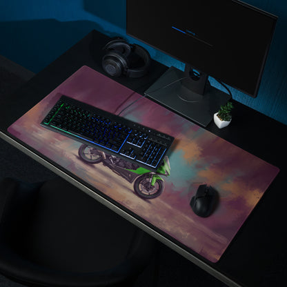 Kawasaki Ninja ZX-6R Inspired Extended Gaming Mouse Pad, Large Desk Mat for PC Setup