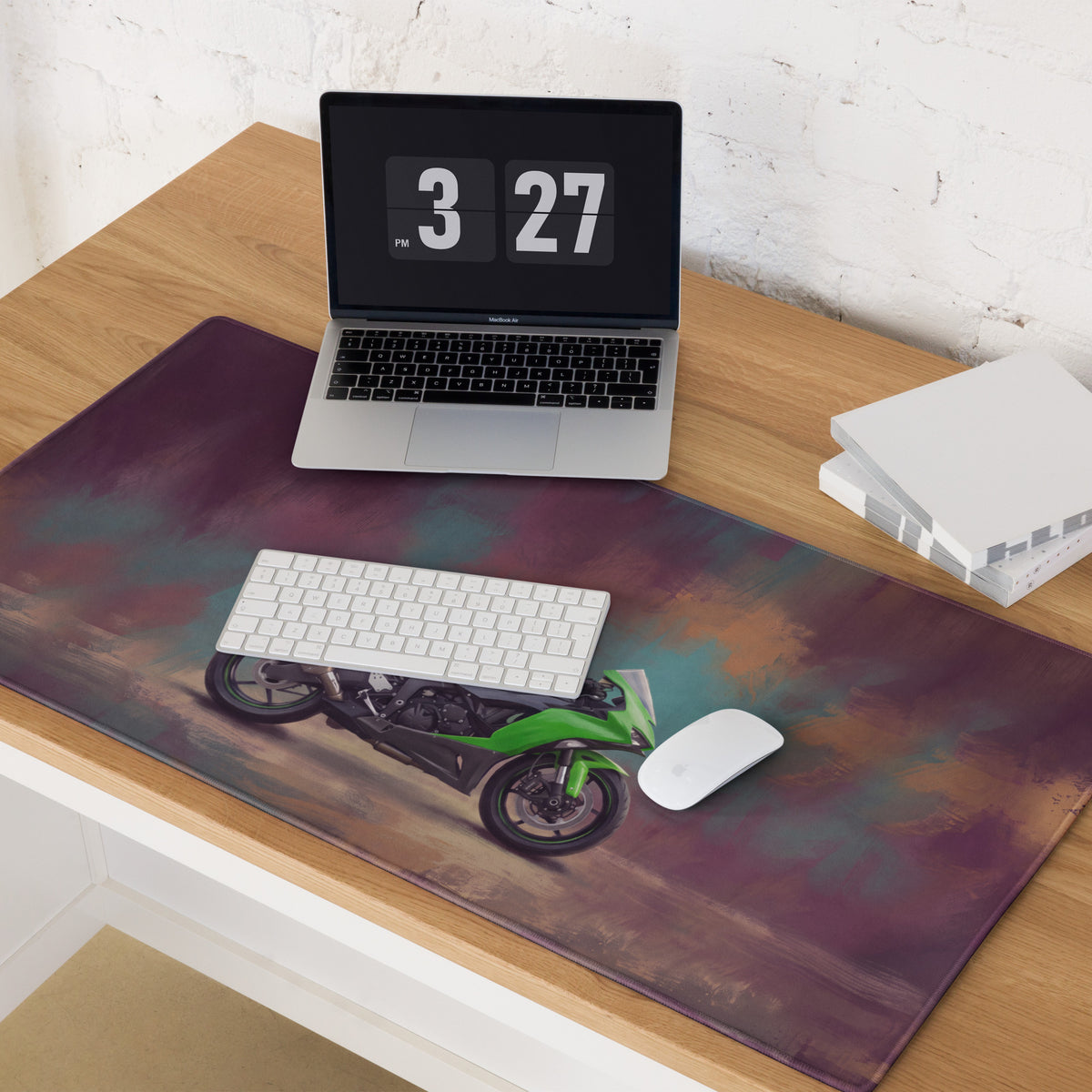Kawasaki Ninja ZX-6R Inspired Extended Gaming Mouse Pad, Large Desk Mat for PC Setup