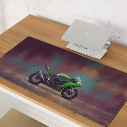 Kawasaki Ninja ZX-6R Inspired Extended Gaming Mouse Pad, Large Desk Mat for PC Setup
