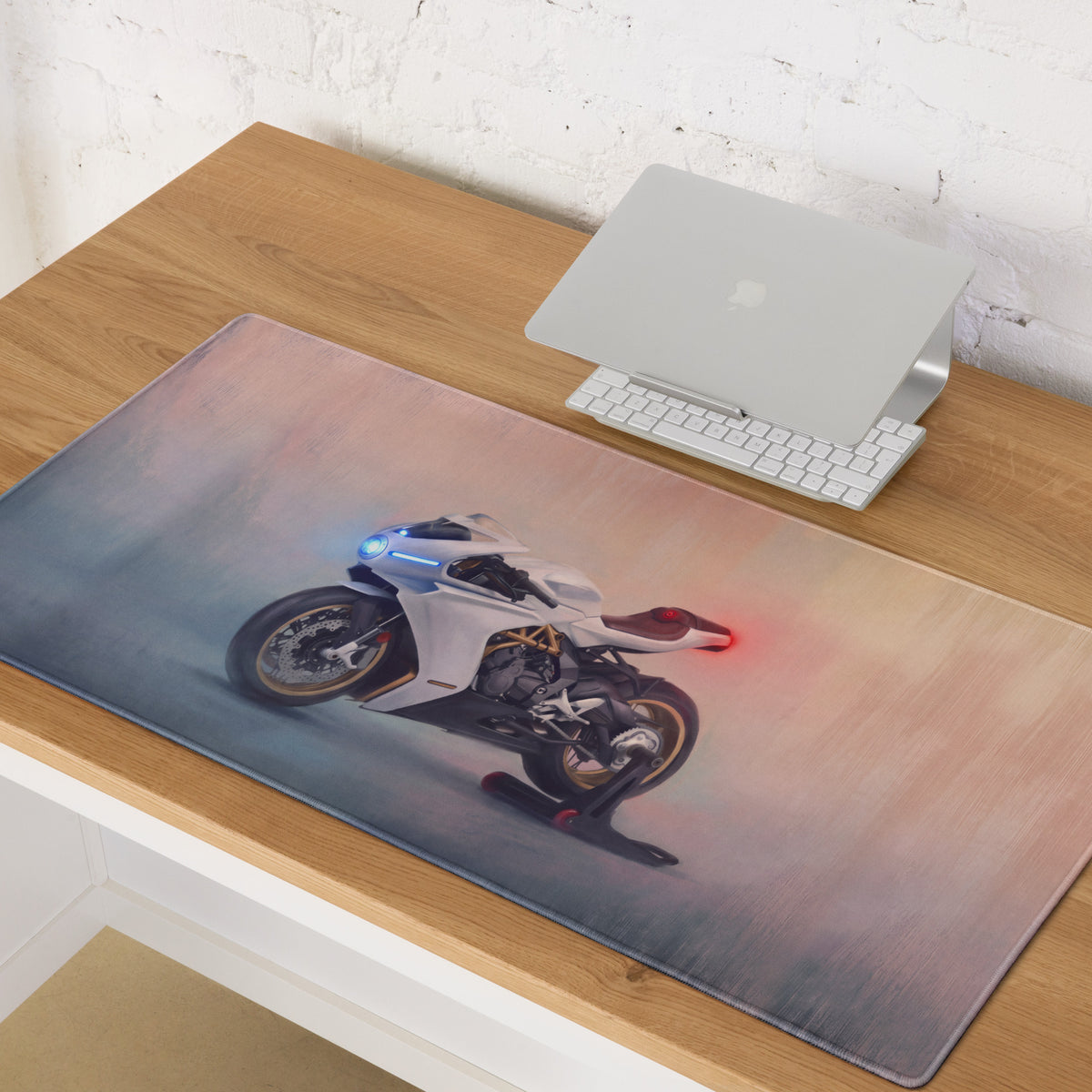 MV Agusta Superveloce Inspired Extended Gaming Mouse Pad, Large Desk Mat for PC Setup