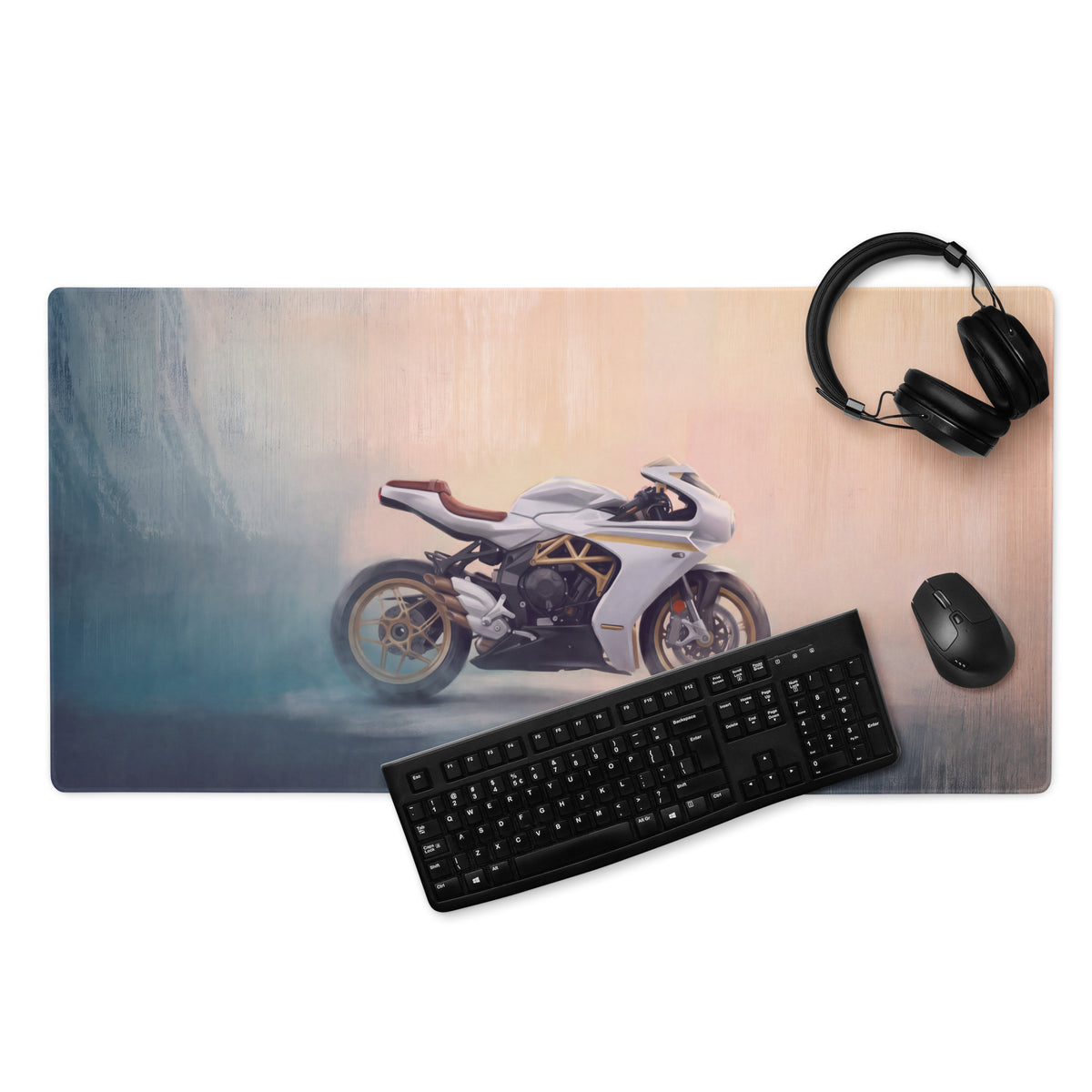 MV Agusta Superveloce Inspired Extra Large Desk Mat, Aesthetic Mousepad for Gamers