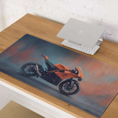 KTM RC 8C Inspired Gaming Desk Pad, Oversized Mouse Pad with Stitched Edges