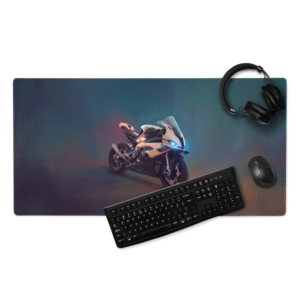 BMW S1000RR Inspired Extra Large Desk Mat, Aesthetic Mousepad for Gamers